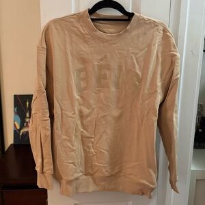 BÉIS tan crew neck sweatshirt